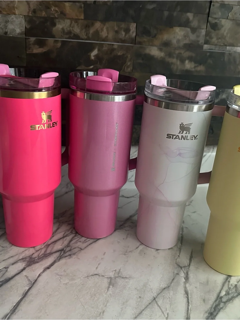 Stanley Hot Pink, Dusty Rose & Blush Travel Tumbler Trio - Picture 2 of 2